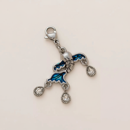 Silver Scarab Charm - Front
