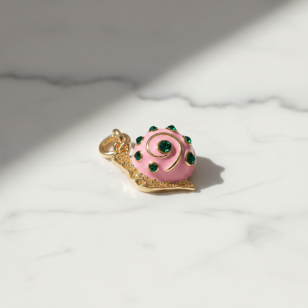 Snail Charm - Marble
