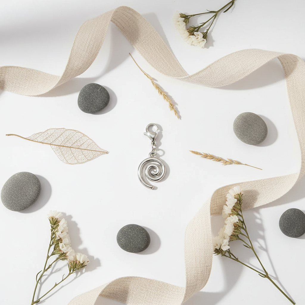 Spiral Charm - Flat Lay