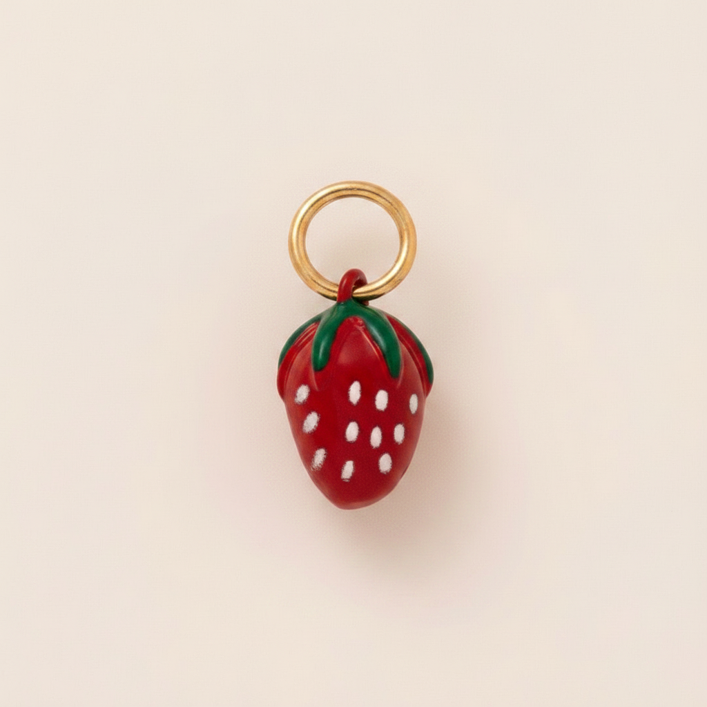 Strawberry Charm 1 - Beige Background
