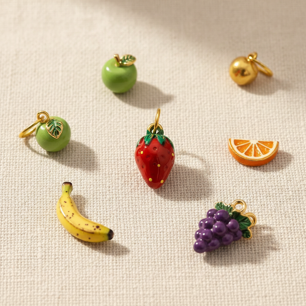 Strawberry Charm DIY Flatlay