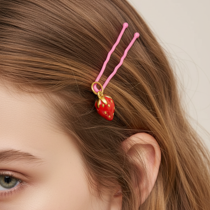 Strawberry Charm - Hair Pin