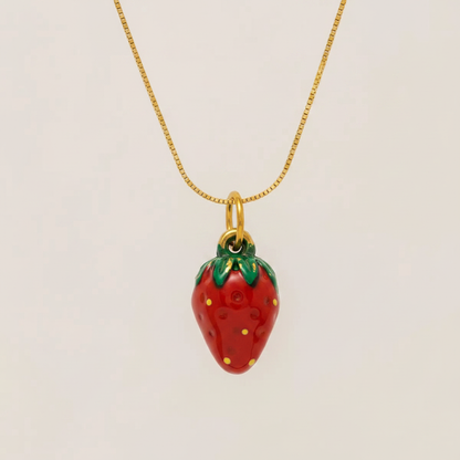 Strawberry Charm on Chain