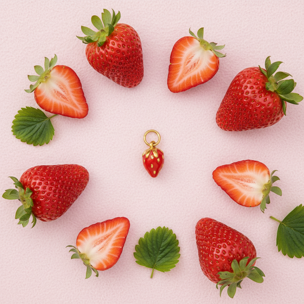 Strawberry Charm - Strawberry Flatlay