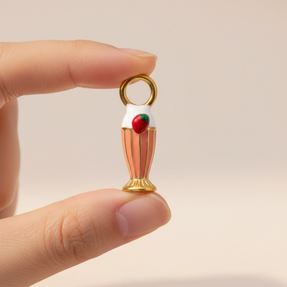 Strawberry Milkshake Charm - Hand Hold DIY