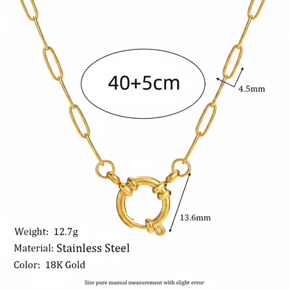 Thick Paperclip Chain Size Diagram