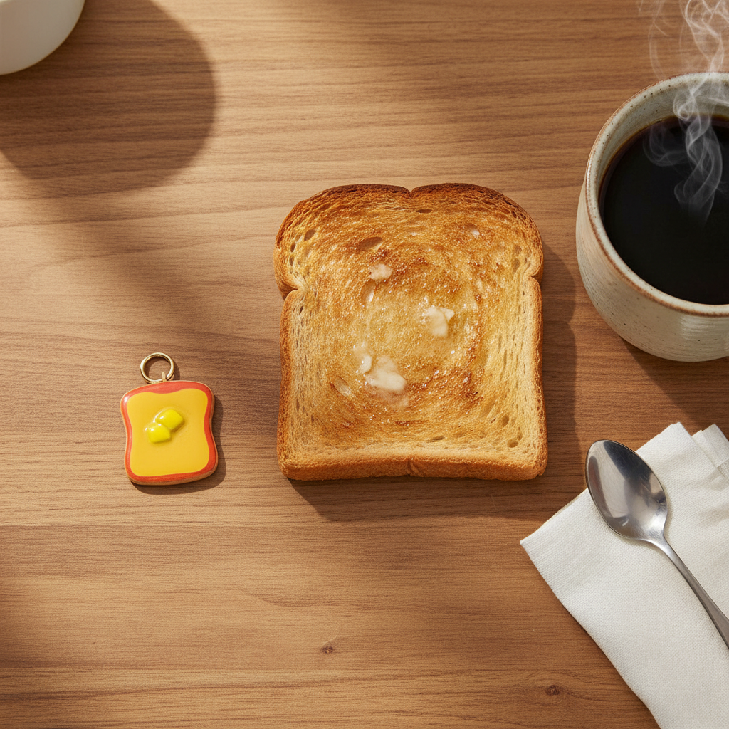 Toast Charm - Breakfast Flatlay