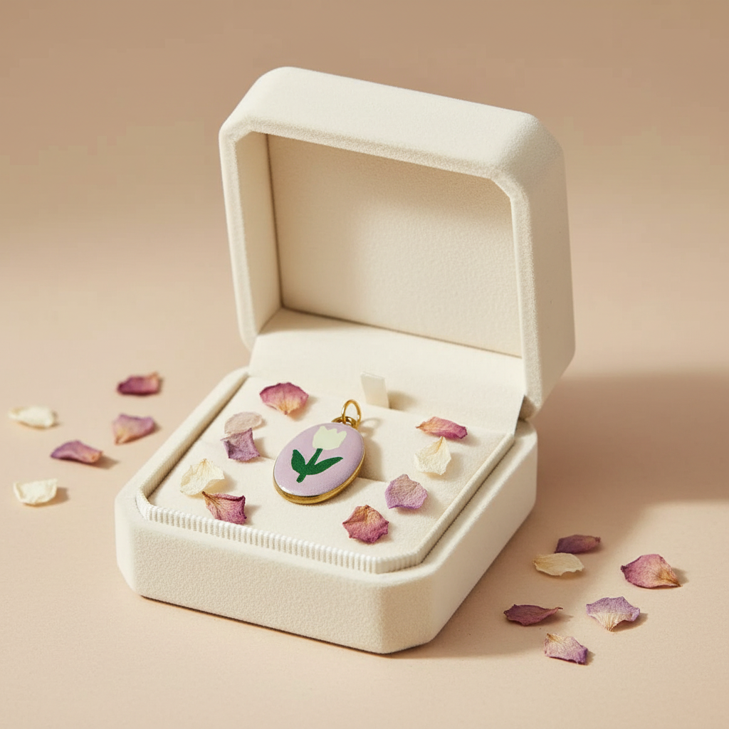 Tulip Charm - Jewelry Box