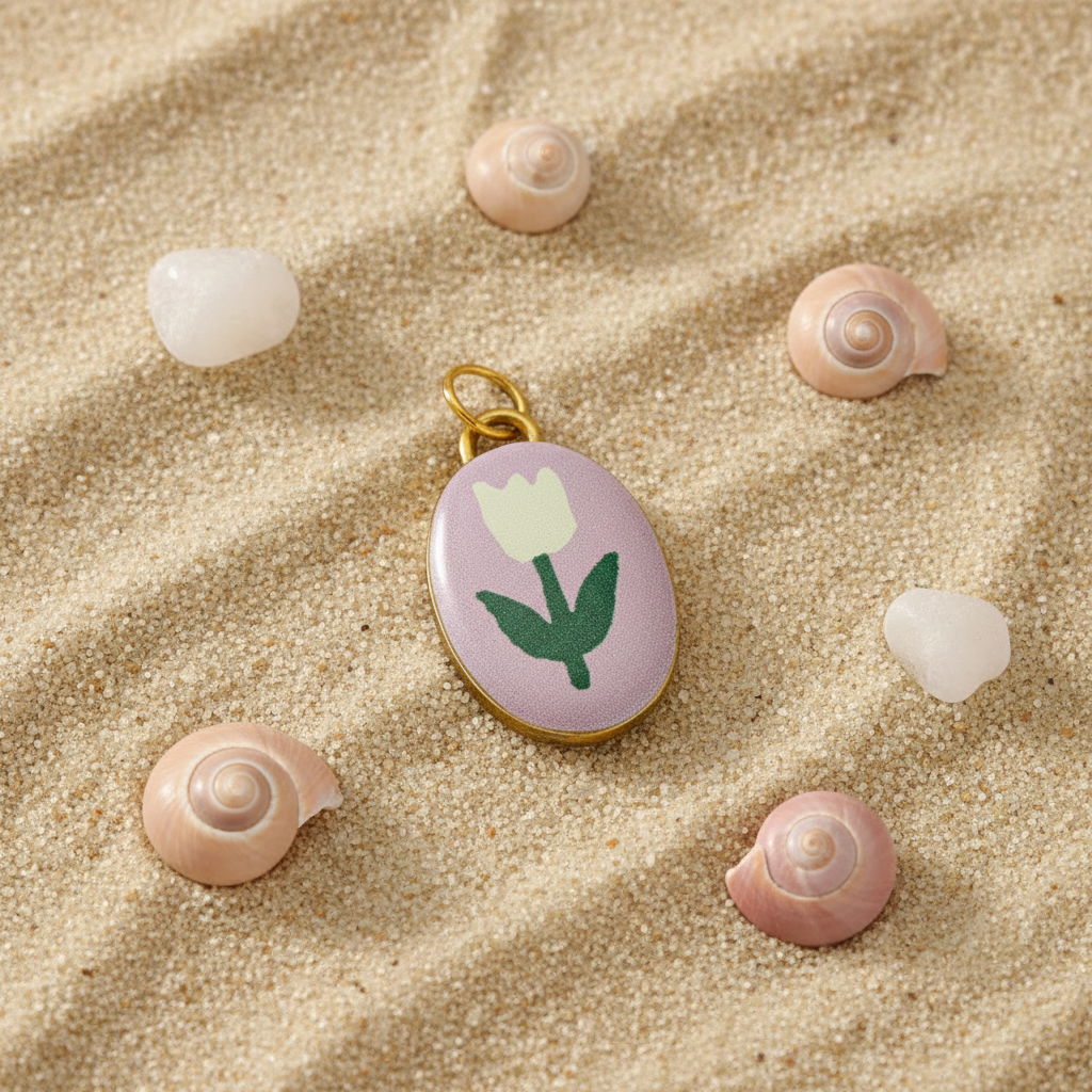 Tulip Enamel Charm 2