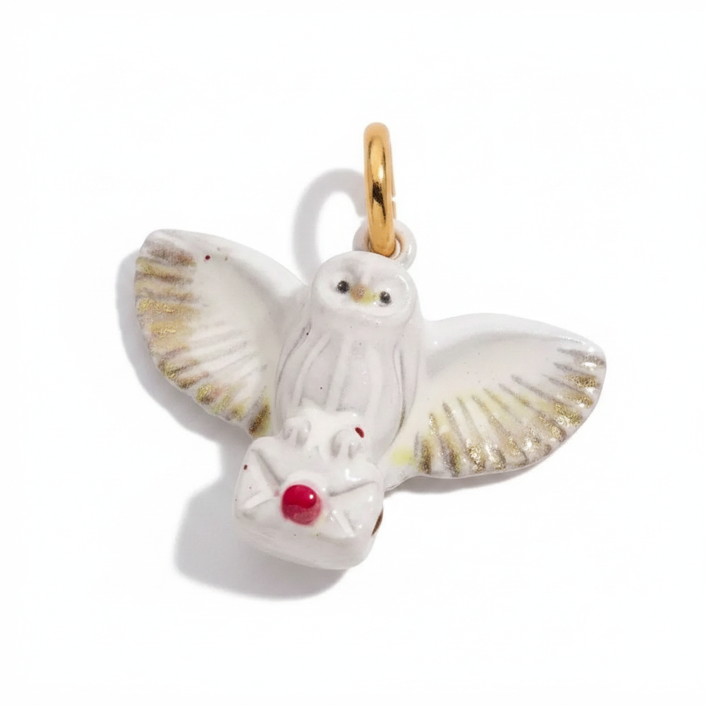 White Dove Charm - Close-up Detail