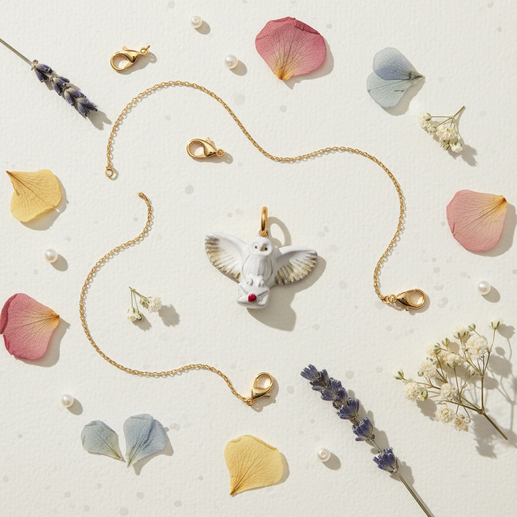 White Dove Charm - DIY Romantic Flatlay