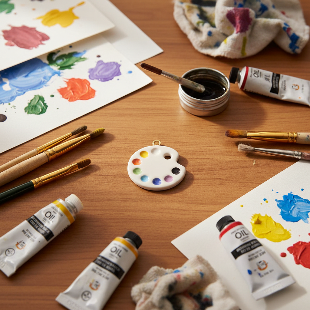 White Palette Charm - Artist Desk