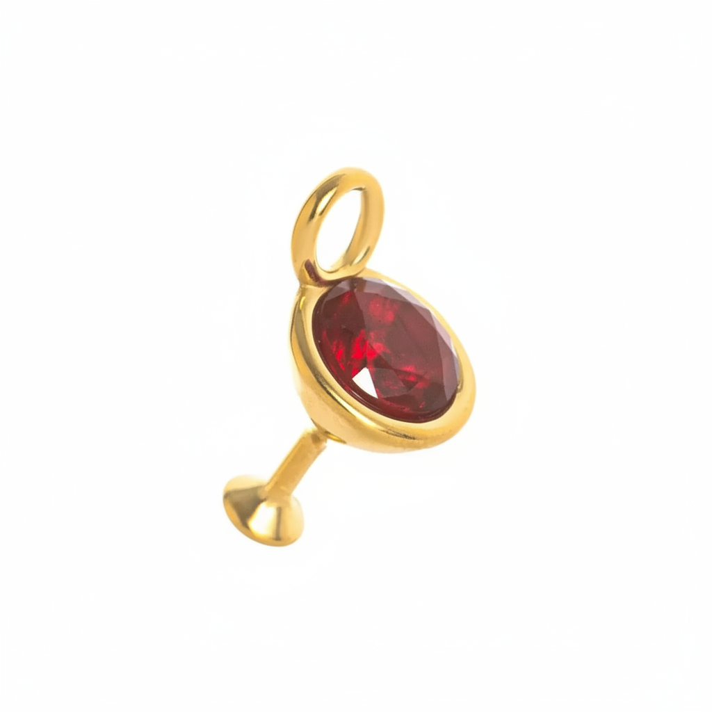 Wine Glass Charm - Angle View