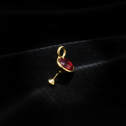 Wine Glass Charm - Dark Velvet