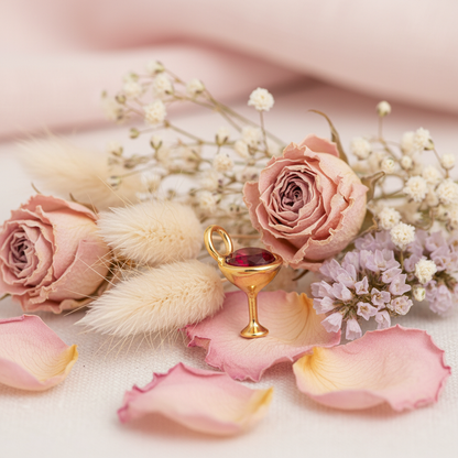 Wine Glass Charm - Dried Flowers