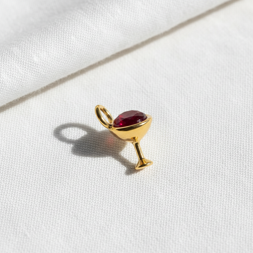 Wine Glass Charm - Linen Flat Lay