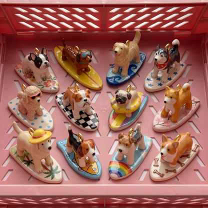 Wire Fox Terrier Charm - Pink Crate Display