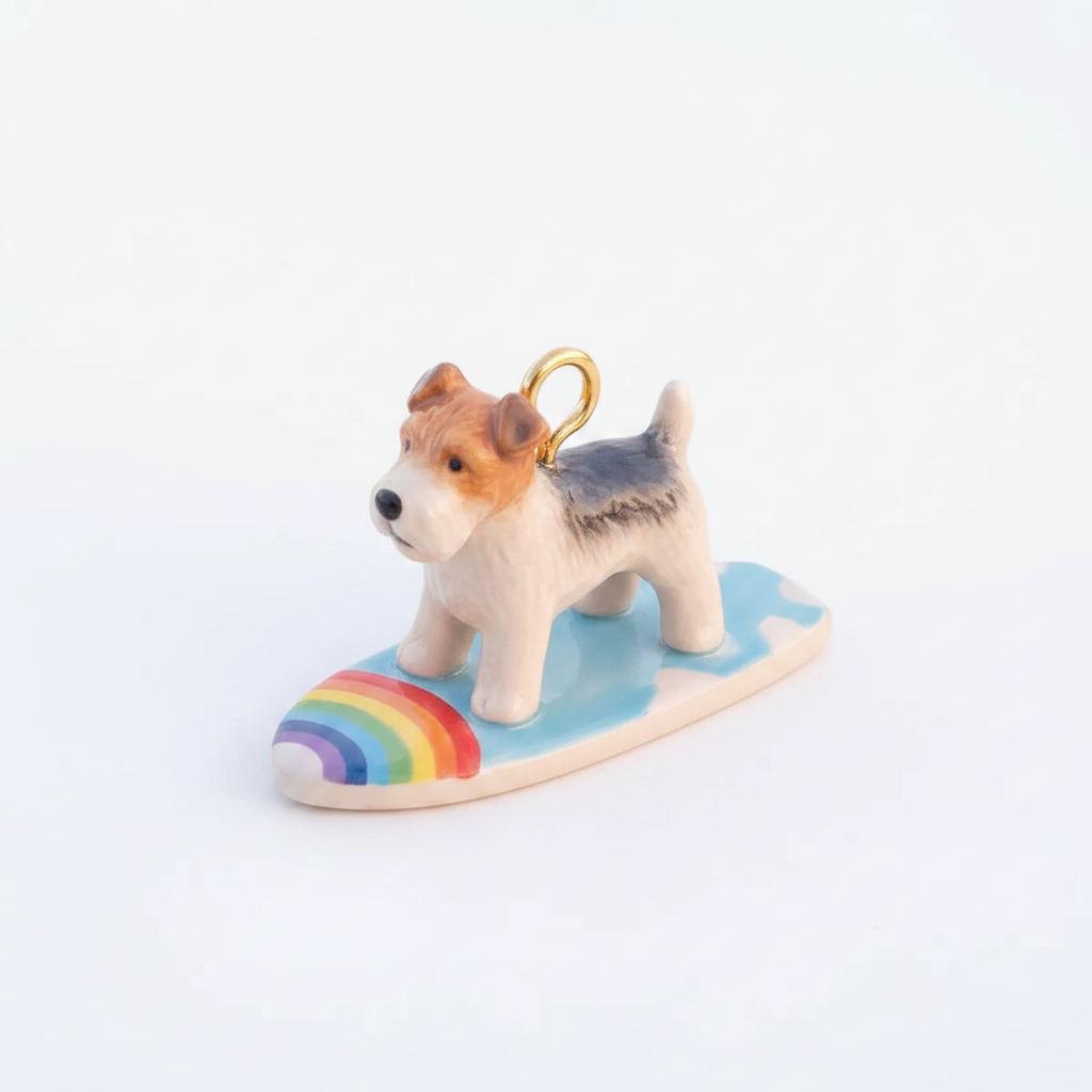 Wire Fox Terrier Charm - White Background