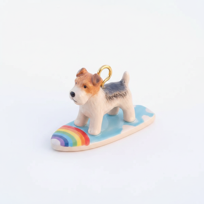 Wire Fox Terrier Charm - White Background