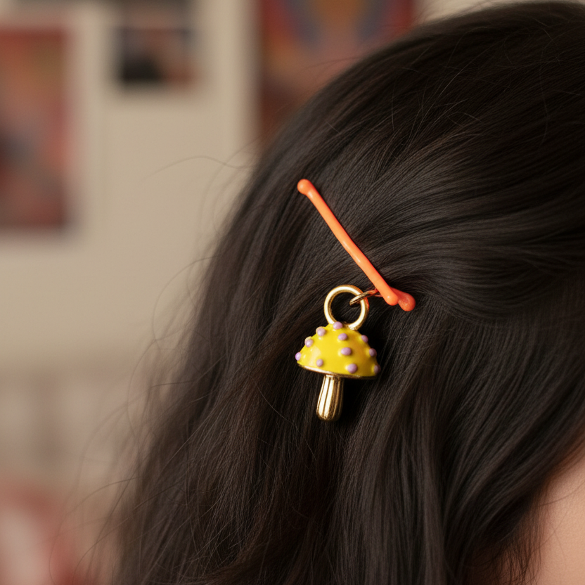 Yellow Mushroom - Bobby Pin Hair