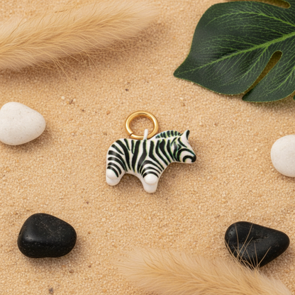 Zebra Charm 4 - Safari Nature Scene