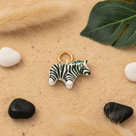 Zebra Charm 4 - Safari Nature Scene